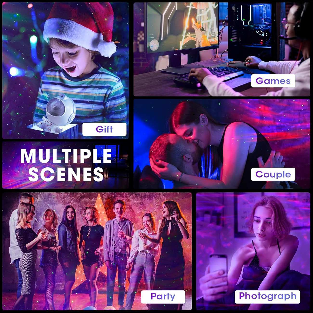 پرژکتور سحابی فضانورد شارژی Starry Sky Projector