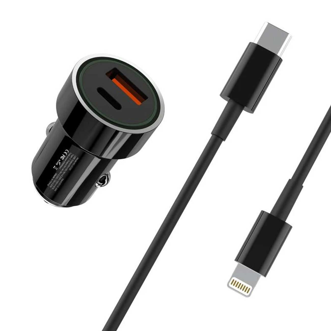 شارژر فندکی فست شارژ ماشین تایپ سی 20 وات ایکس او TZ11