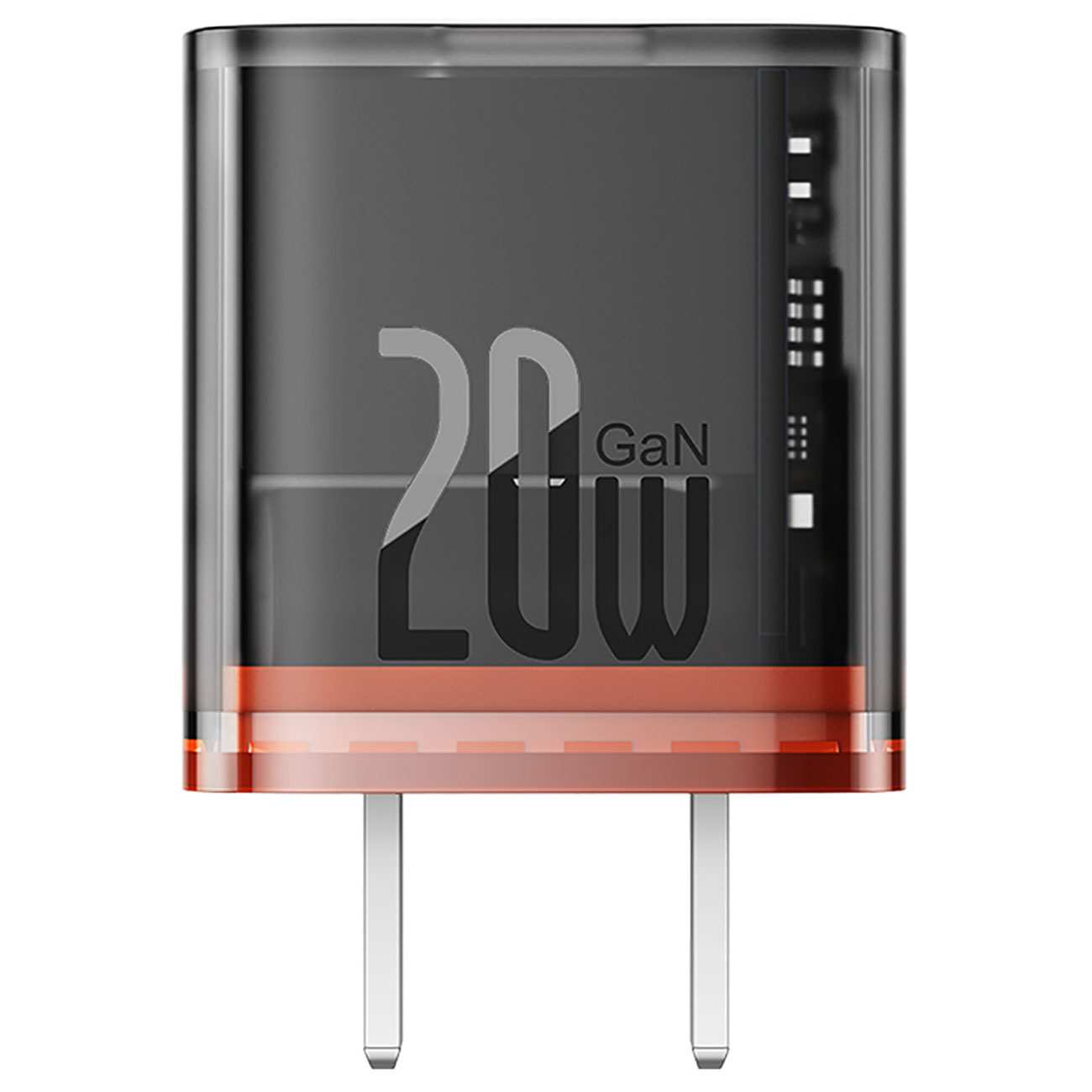 شارژر دیواری فست شارژ تایپ سی 20 وات طرح شفاف بیسوس CCGAN20C5-M