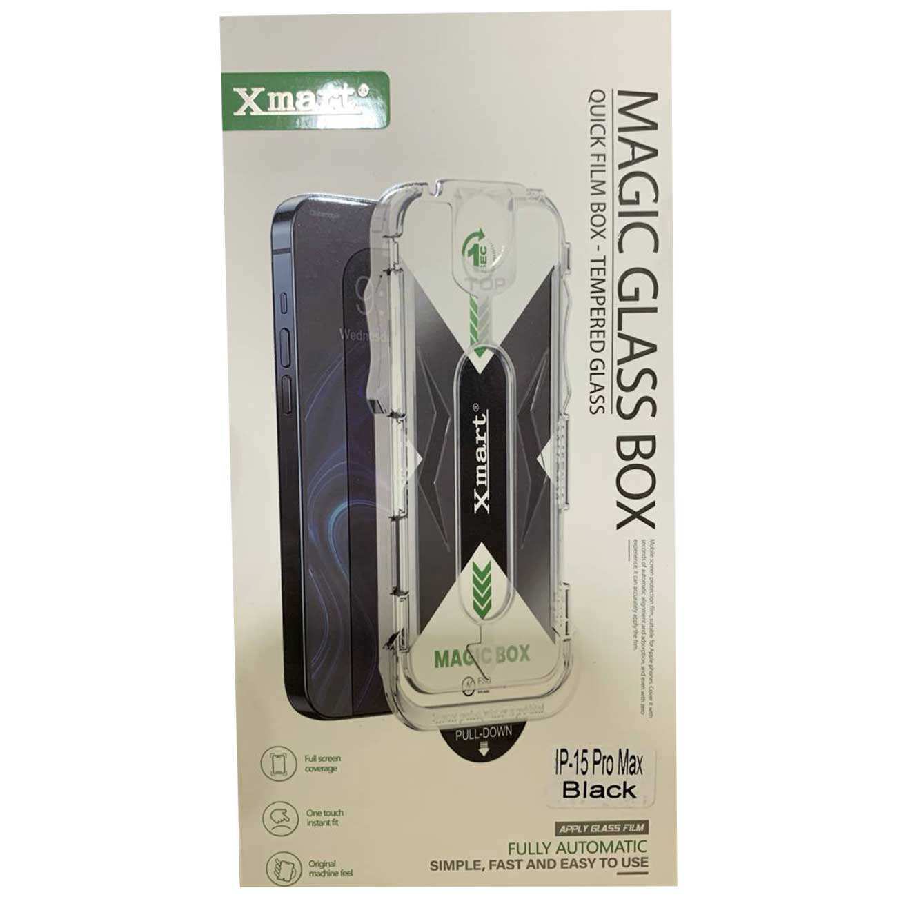 گلس آیفون 15 پرومکس با ابزار نصب ایکس مارت