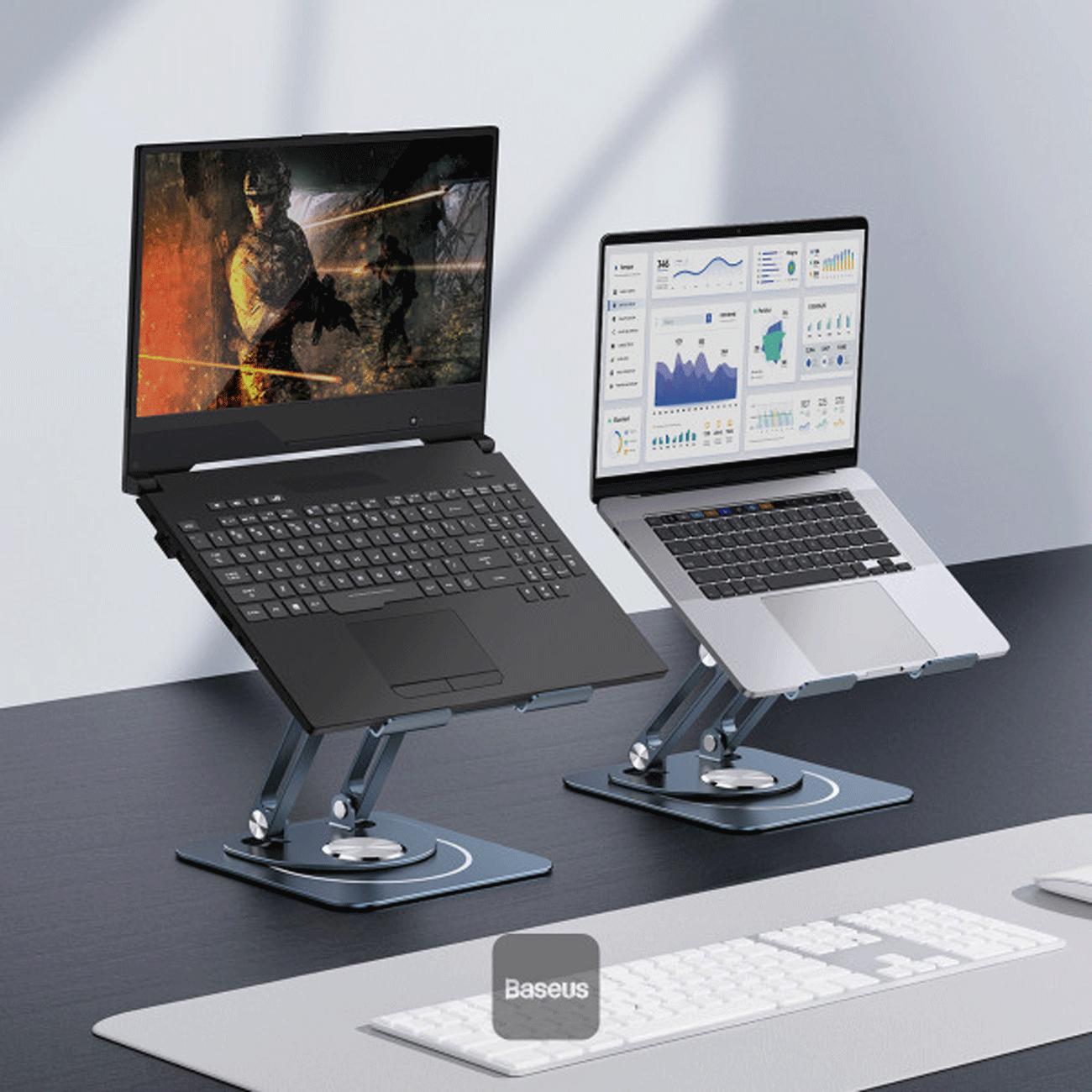 پایه نگهدارنده و خنککننده لپ تاپ تاشوی فلزی بیسوس BS-HP017