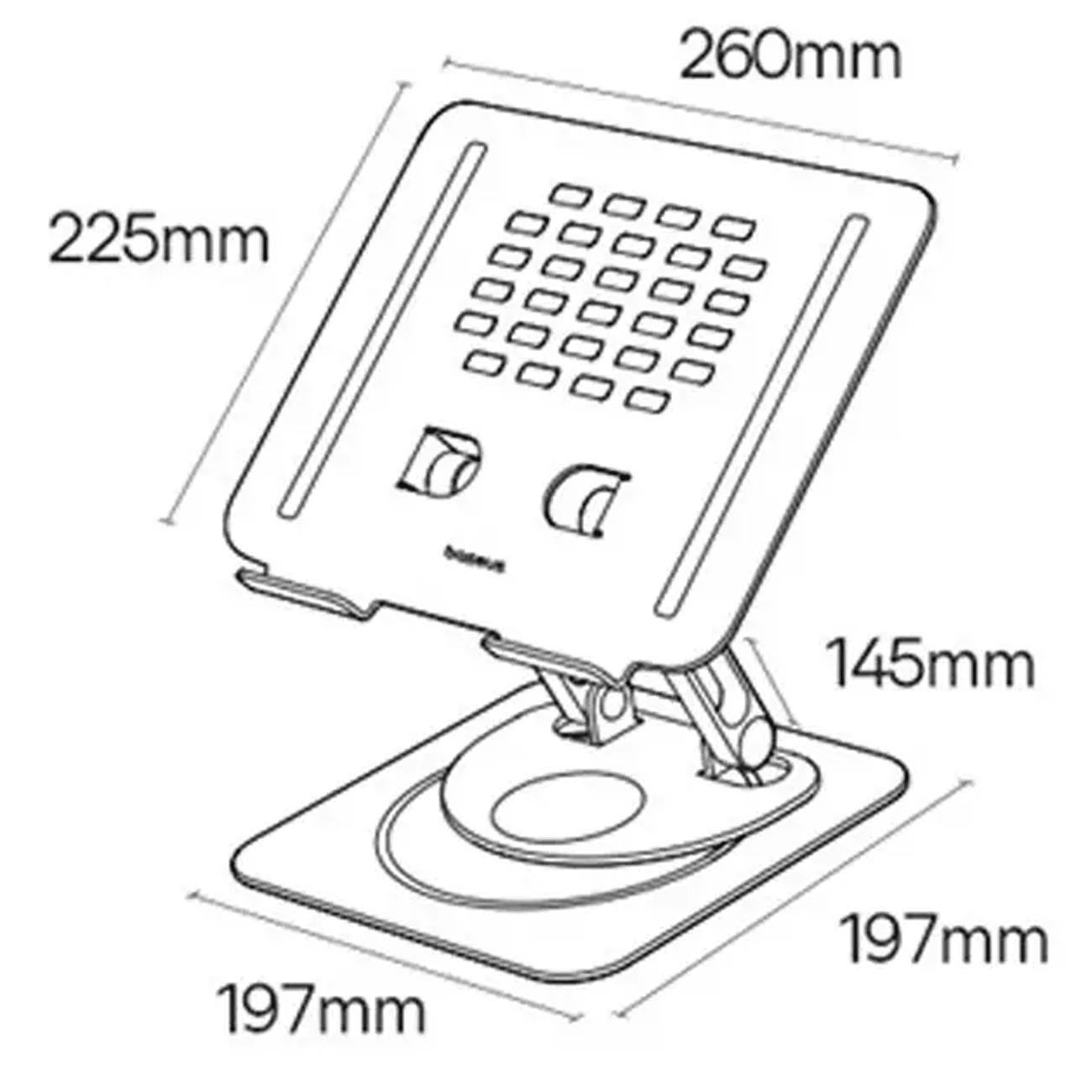 پایه نگهدارنده و خنککننده لپ تاپ تاشوی فلزی بیسوس BS-HP017