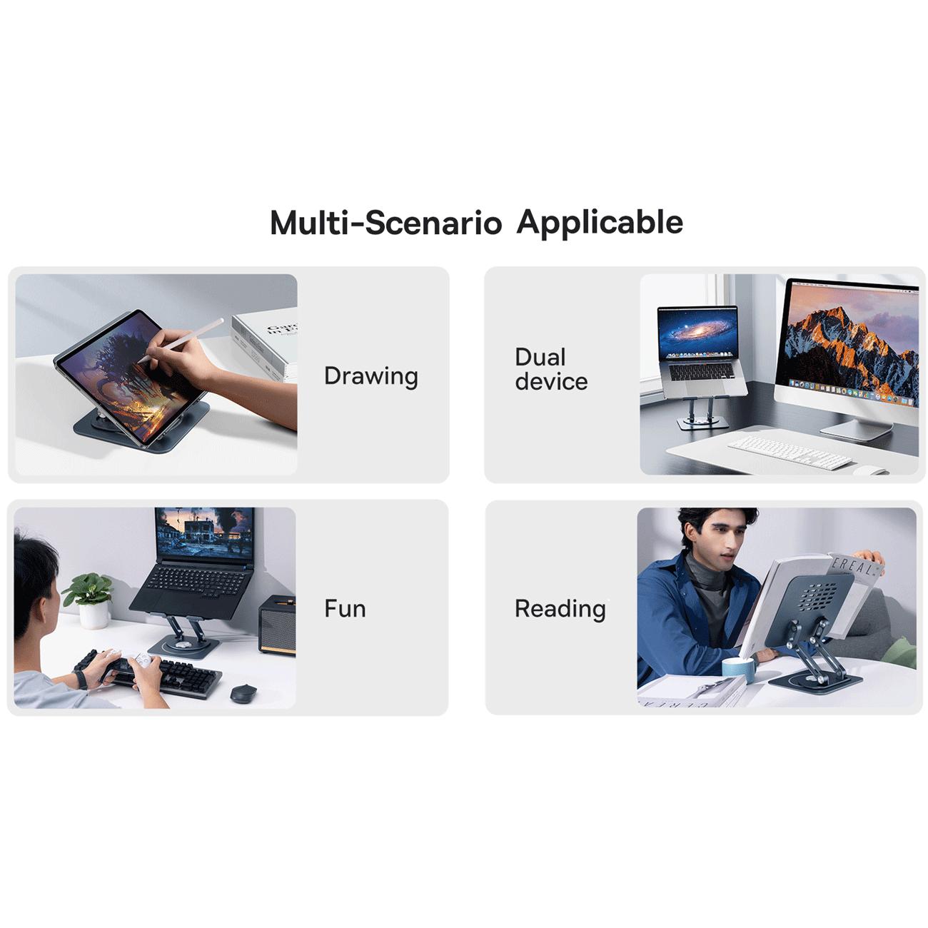 پایه نگهدارنده و خنککننده لپ تاپ تاشوی فلزی بیسوس BS-HP017