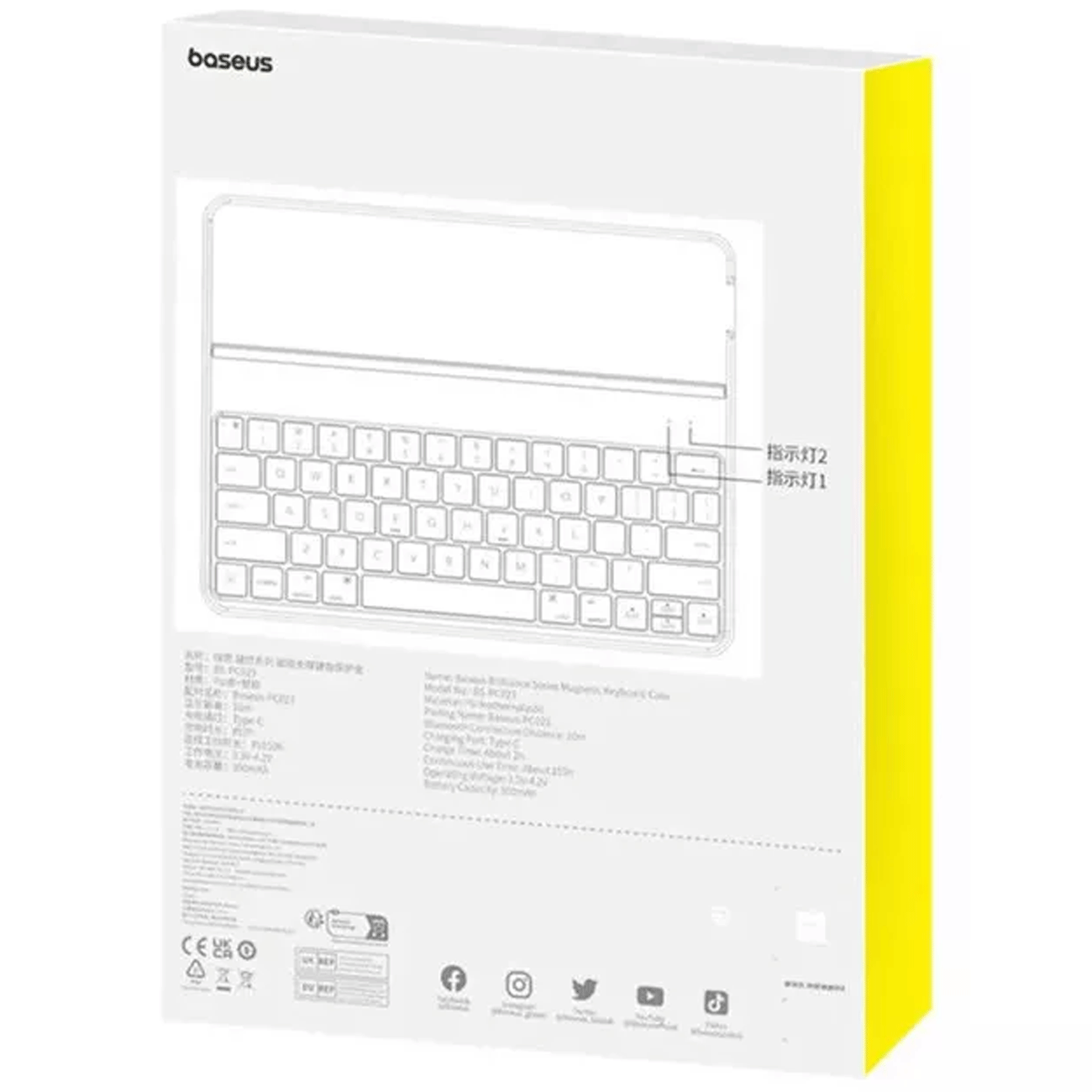 کاور کیبورددار آیپد 12.9 اینچ بلوتوثی بیسوس BS-PC023 P40112602111-04