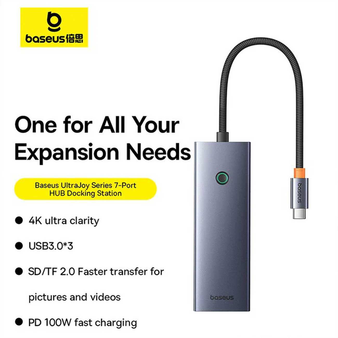 هاب تایپ سی 7 پورت بیسوس BS-OH112 B00052805813-00