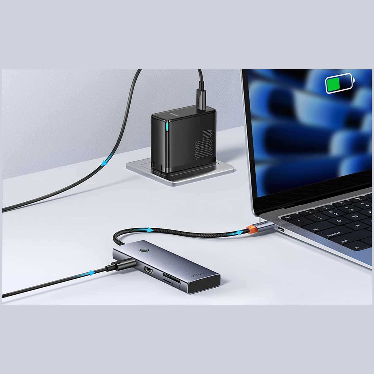 هاب تایپ سی 7 پورت بیسوس BS-OH112 B00052805813-00