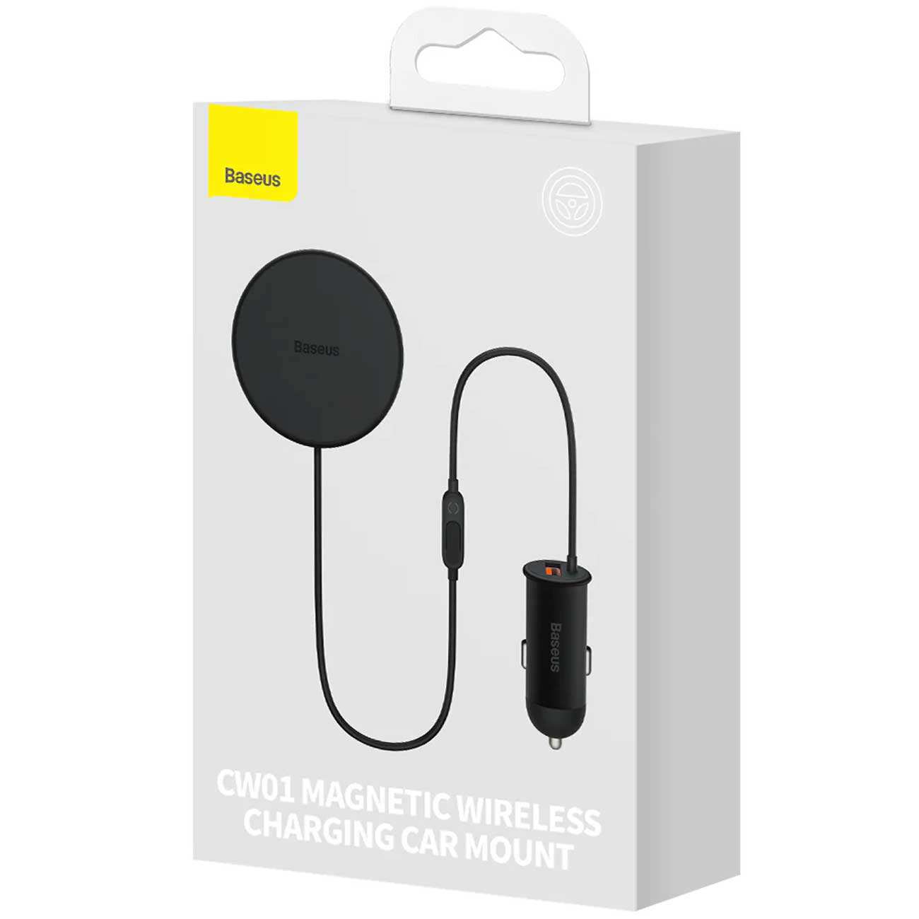 شارژر فندکی فست شارژ ماشین، هولدر و شارژر وایرلس بیسوس BS-CW01 C40141000111-01