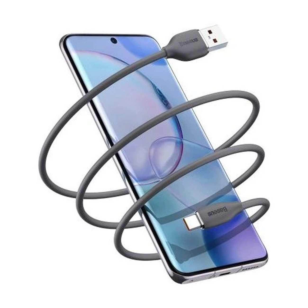 کابل سوپر فست شارژ یواس بی به تایپ سی 100 وات 2 متری بیسوس CAGD010101