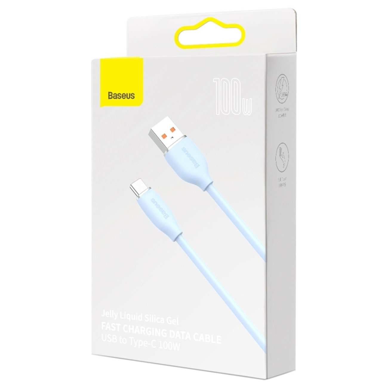 کابل سوپر فست شارژ یواس بی به تایپ سی 100 وات 2 متری بیسوس CAGD010101