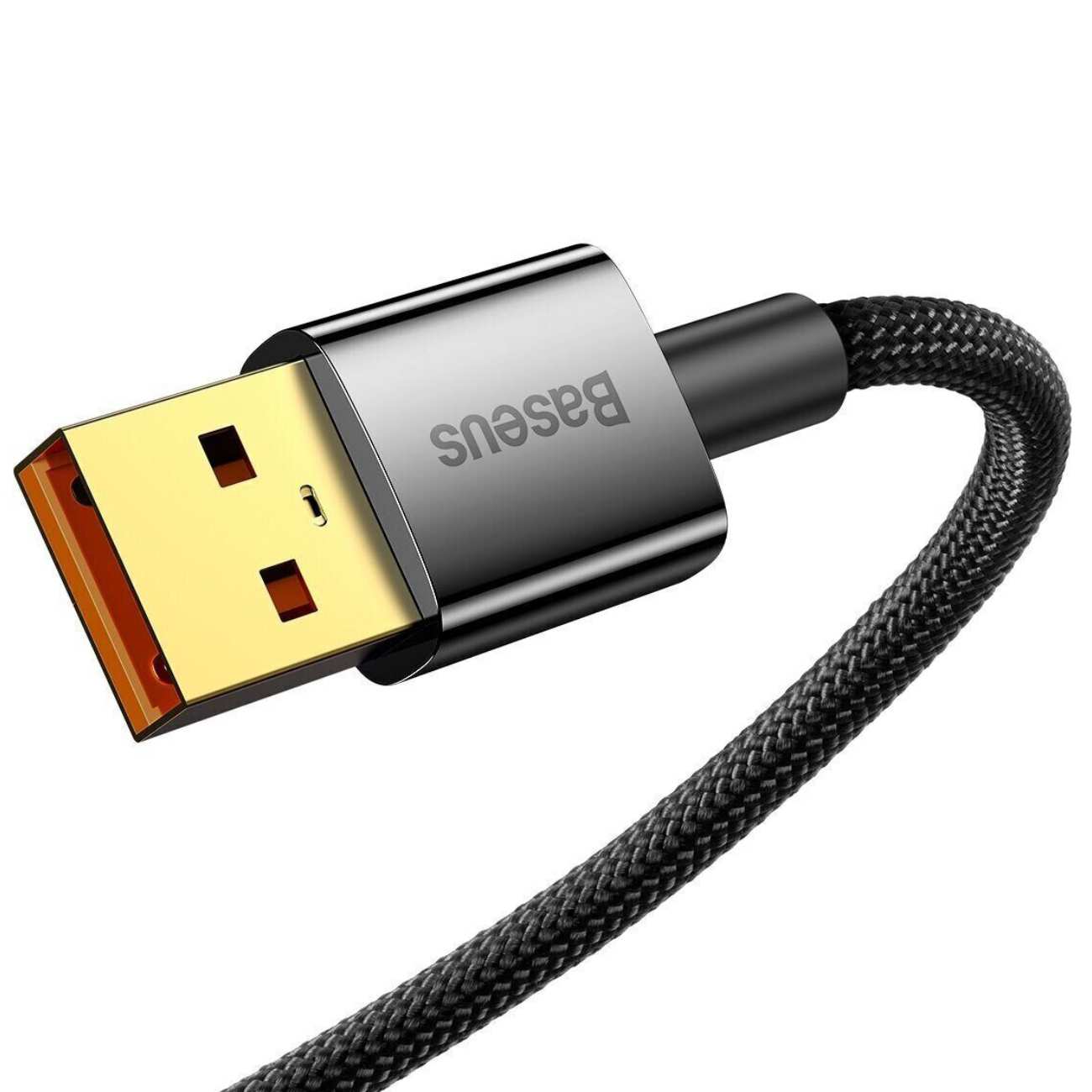 کابل سوپر فست شارژ یواس بی به تایپ سی شفاف 100 وات 2 متری با قطع کن خودکار هوشمند بیسوس CATS000301