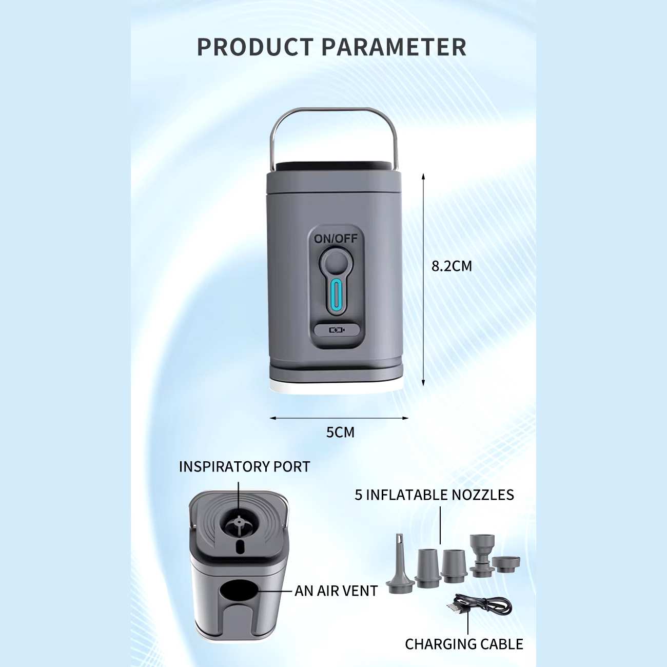 پمپ هوای کوچک و چراغ کمپینگ 66001