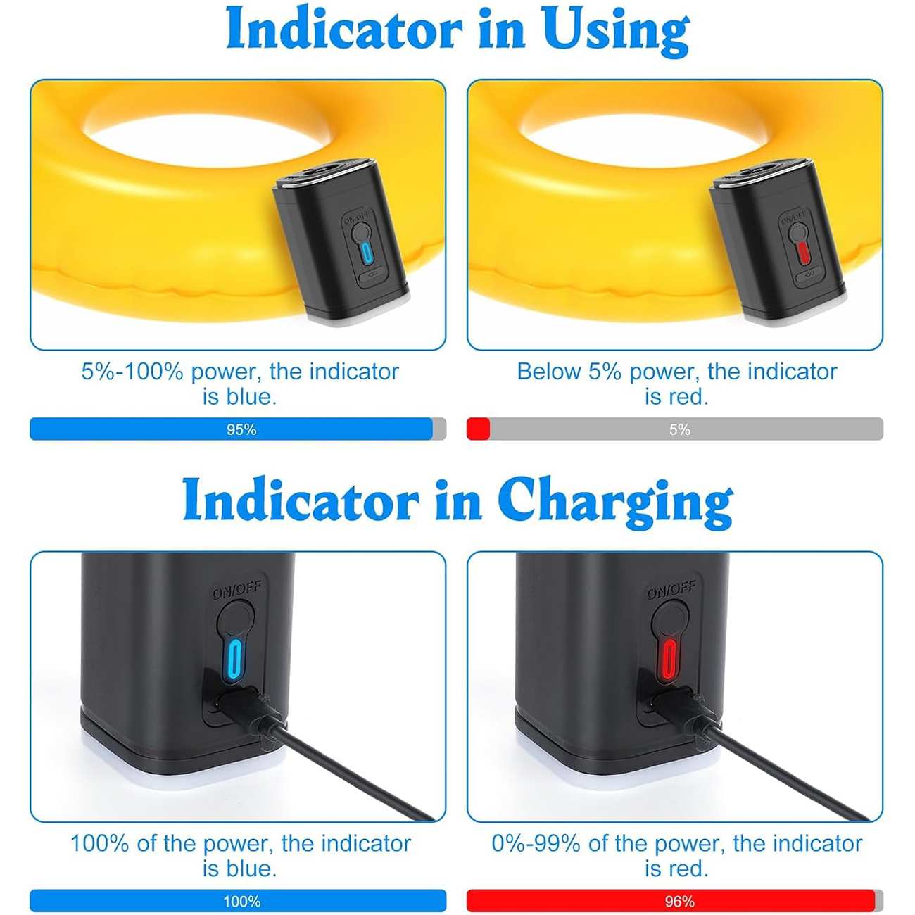 پمپ هوای کوچک و چراغ کمپینگ 66001