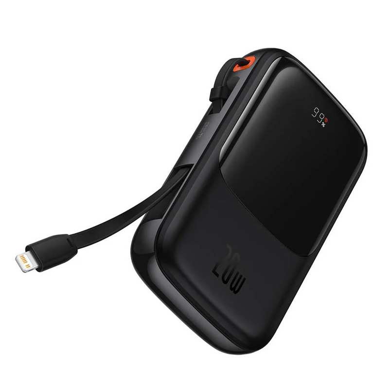 پاوربانک تایپ سی و یو اس بی 20 وات 10000 همراه با کابل لایتنینگ بیسوس PPQD060001