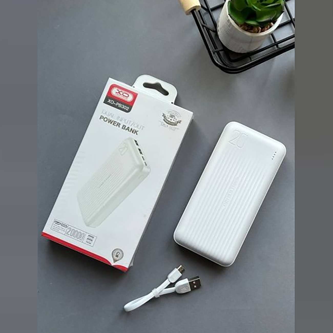 پاوربانک تایپ سی و یو اس بی 20000 ایکس او PB302