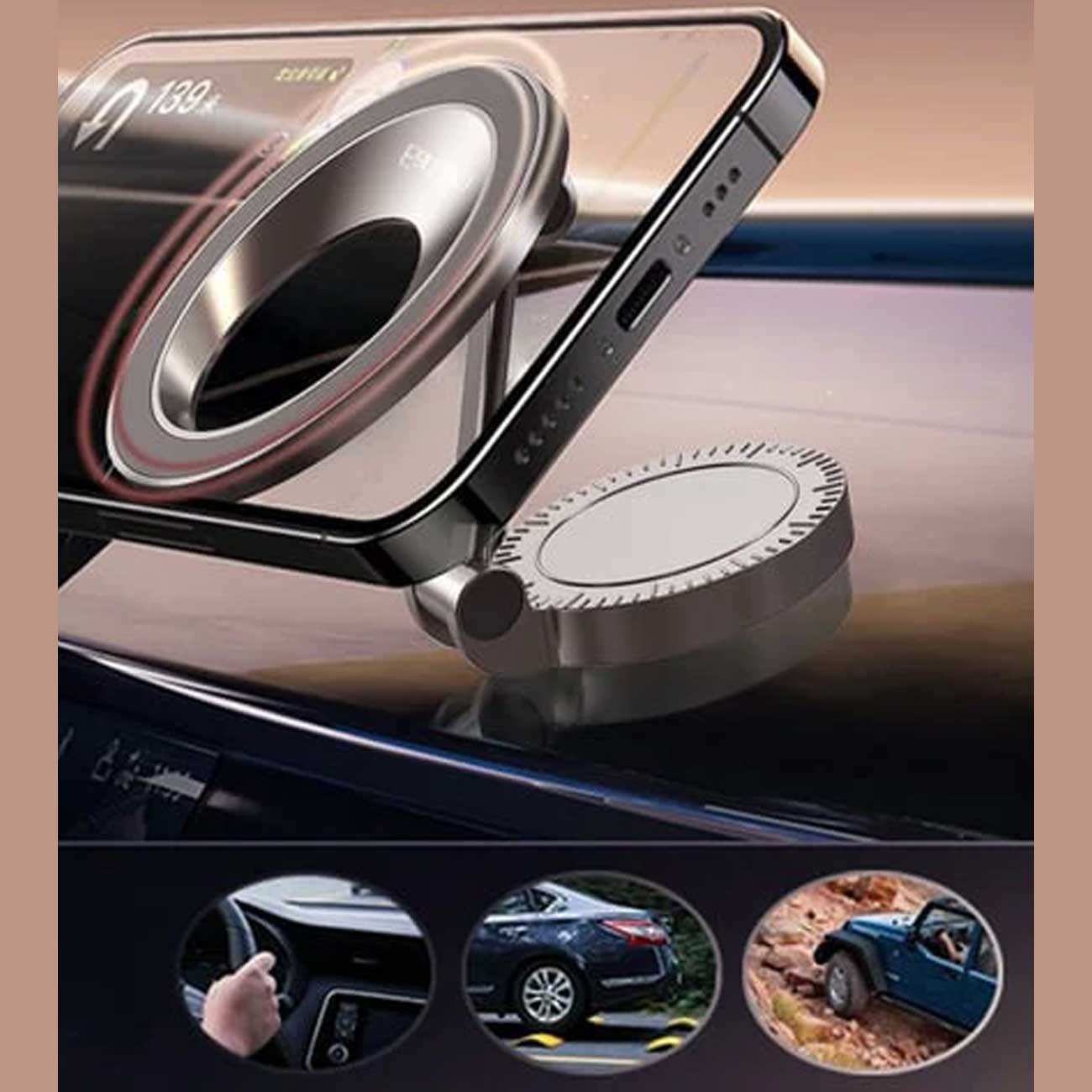 هولدر گوشی موبایل مگنتی داخل خودرو چندمنظوره ارلدام ET-EH235