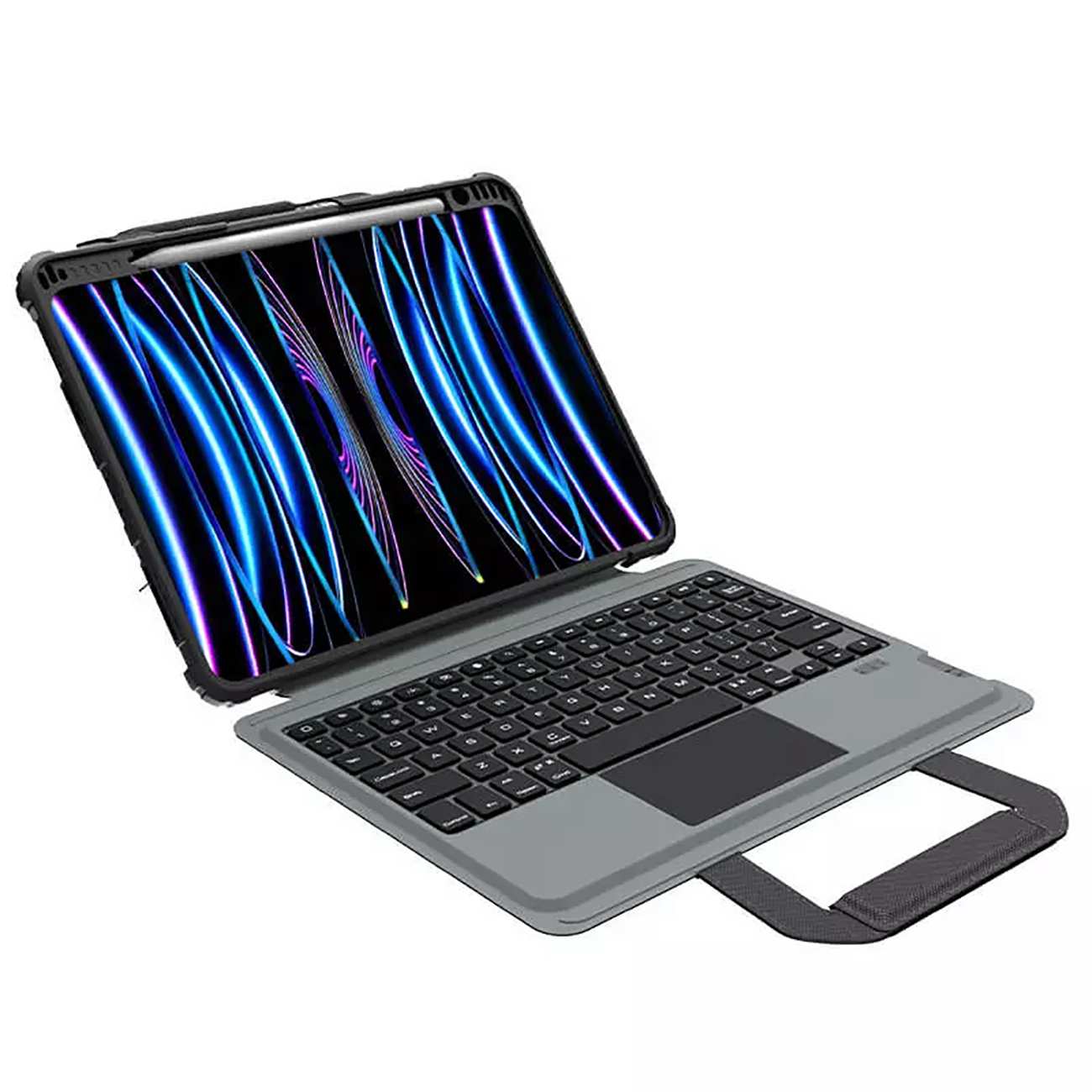 قاب کیبورددار طرح کیف آیپد ایر 11 (2024) و آیپد ایر (2022) ، آیپد ایر 5، آیپد ایر 10.9 اینچ (2020)، آیپد ایر 4، آیپد پرو 11(2020، 2021، 2022) نیلکین Bumper Go Keyboard