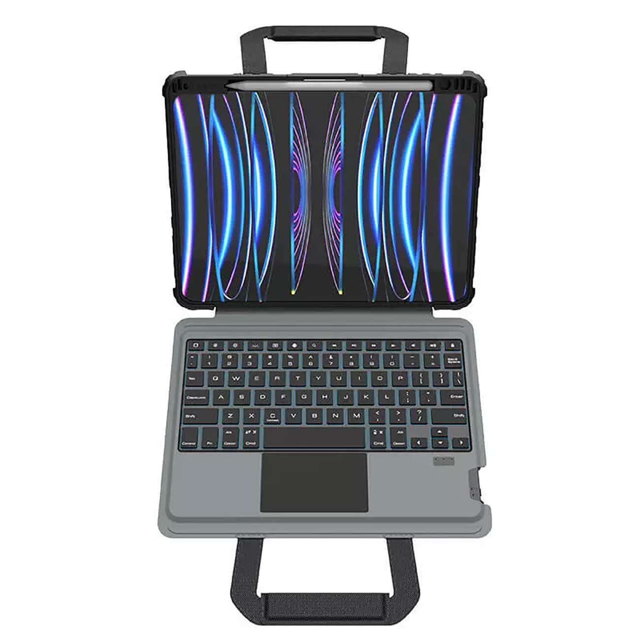 قاب کیبورددار طرح کیف آیپد ایر 11 (2024) و آیپد ایر (2022) ، آیپد ایر 5، آیپد ایر 10.9 اینچ (2020)، آیپد ایر 4، آیپد پرو 11(2020، 2021، 2022) نیلکین Bumper Go Keyboard