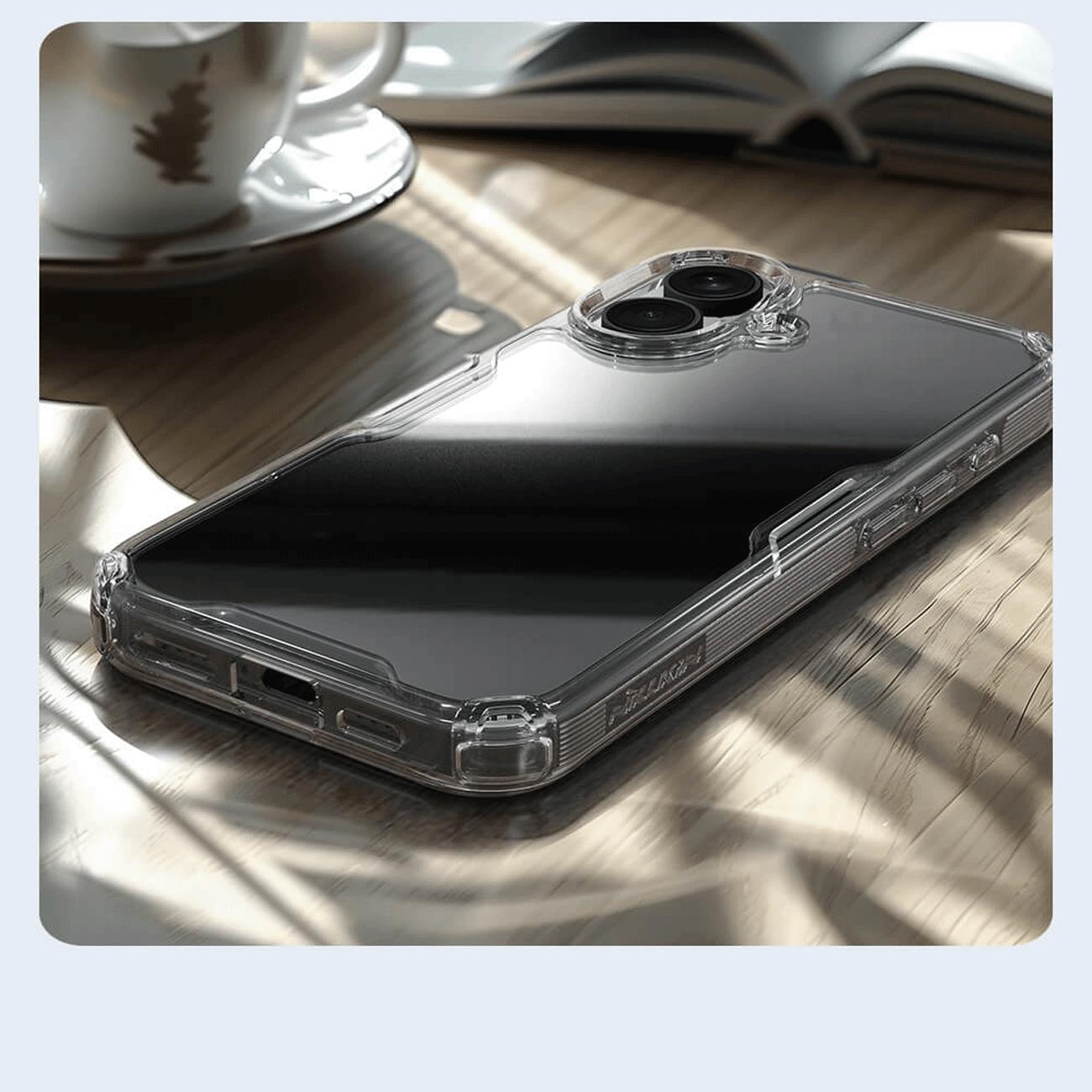 قاب شفاف گوشی آیفون 16 نیلکین Nature TPU Pro