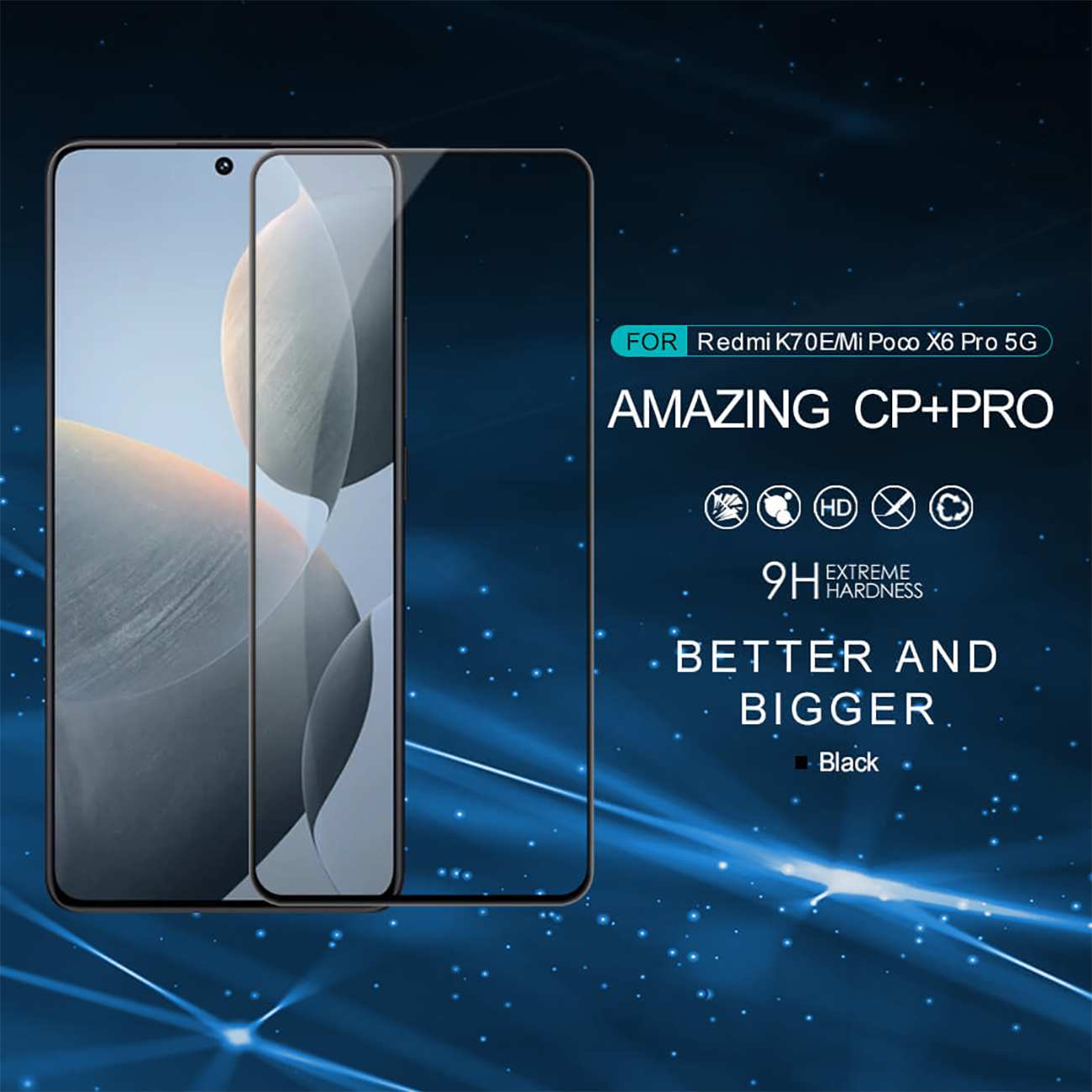 گلس گوشی شیائومی ردمی کا 70 ای و پوکو ایکس 6 پرو نیلکین Amazing CP+ Pro
