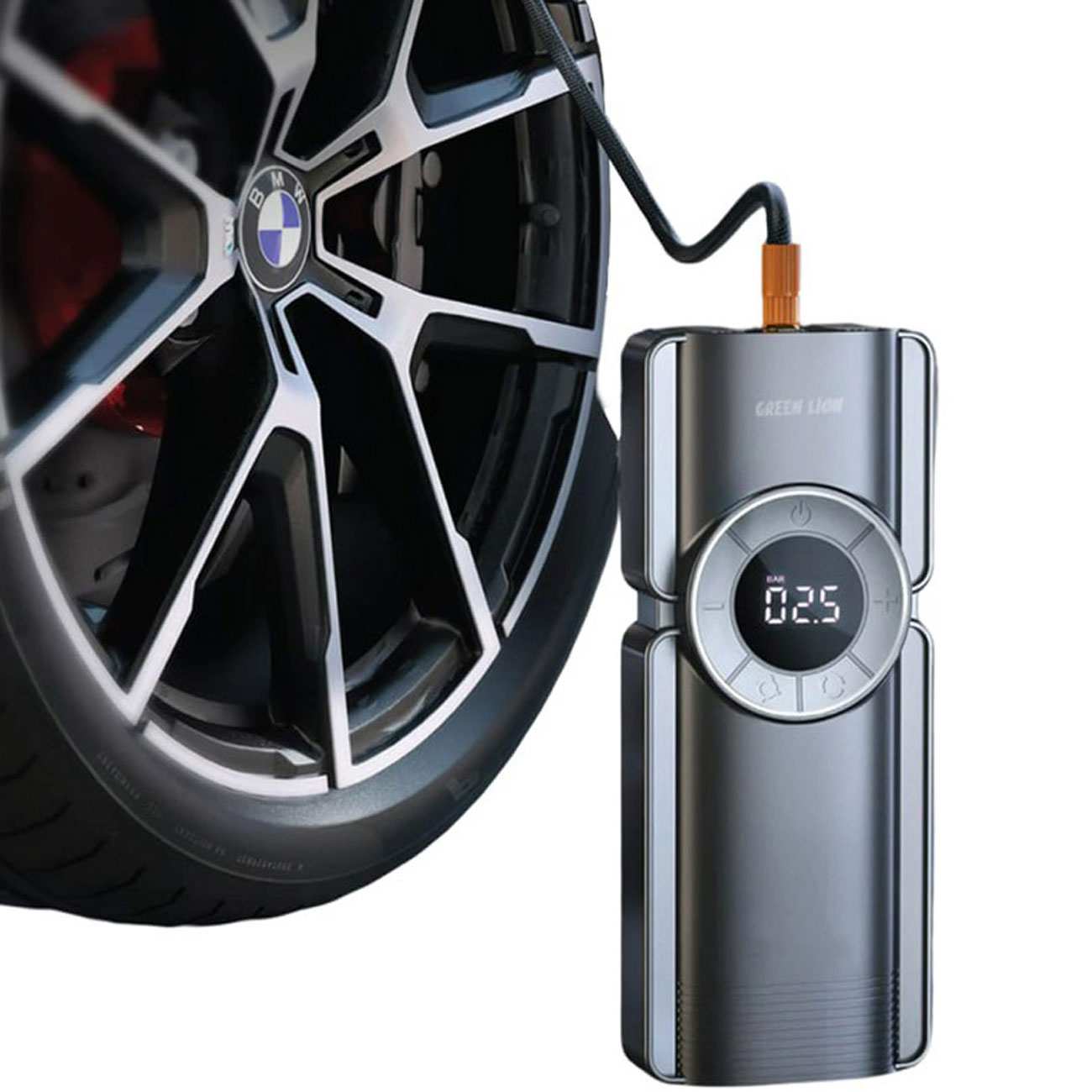 جامپ استارتر، کمپرسور باد، پاوربانک و چراغ قوه گرین لاین GNJUMPSTRBK