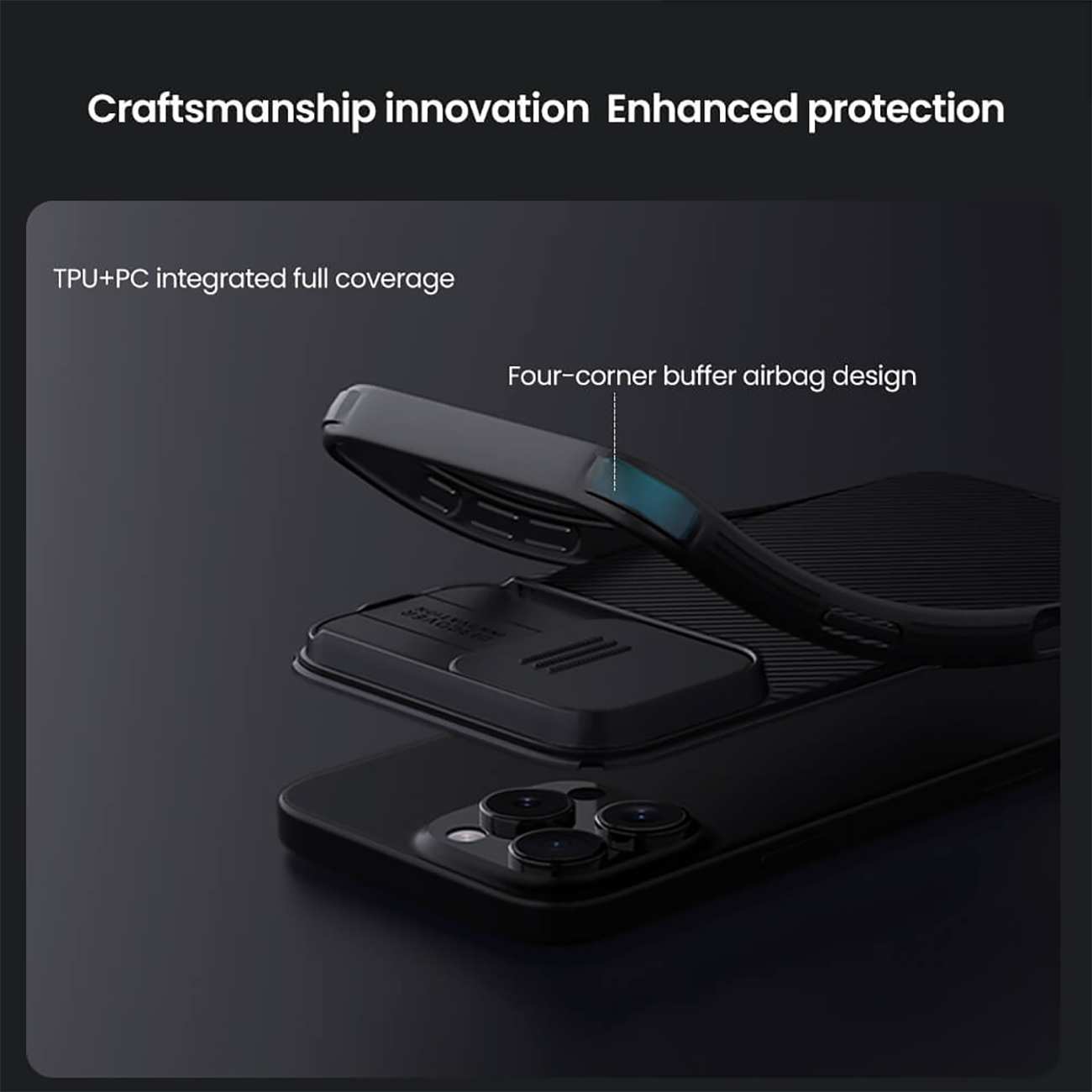 قاب محافظ گوشی آیفون 16 پرومکس نیلکین CamShield Pro Camera protective