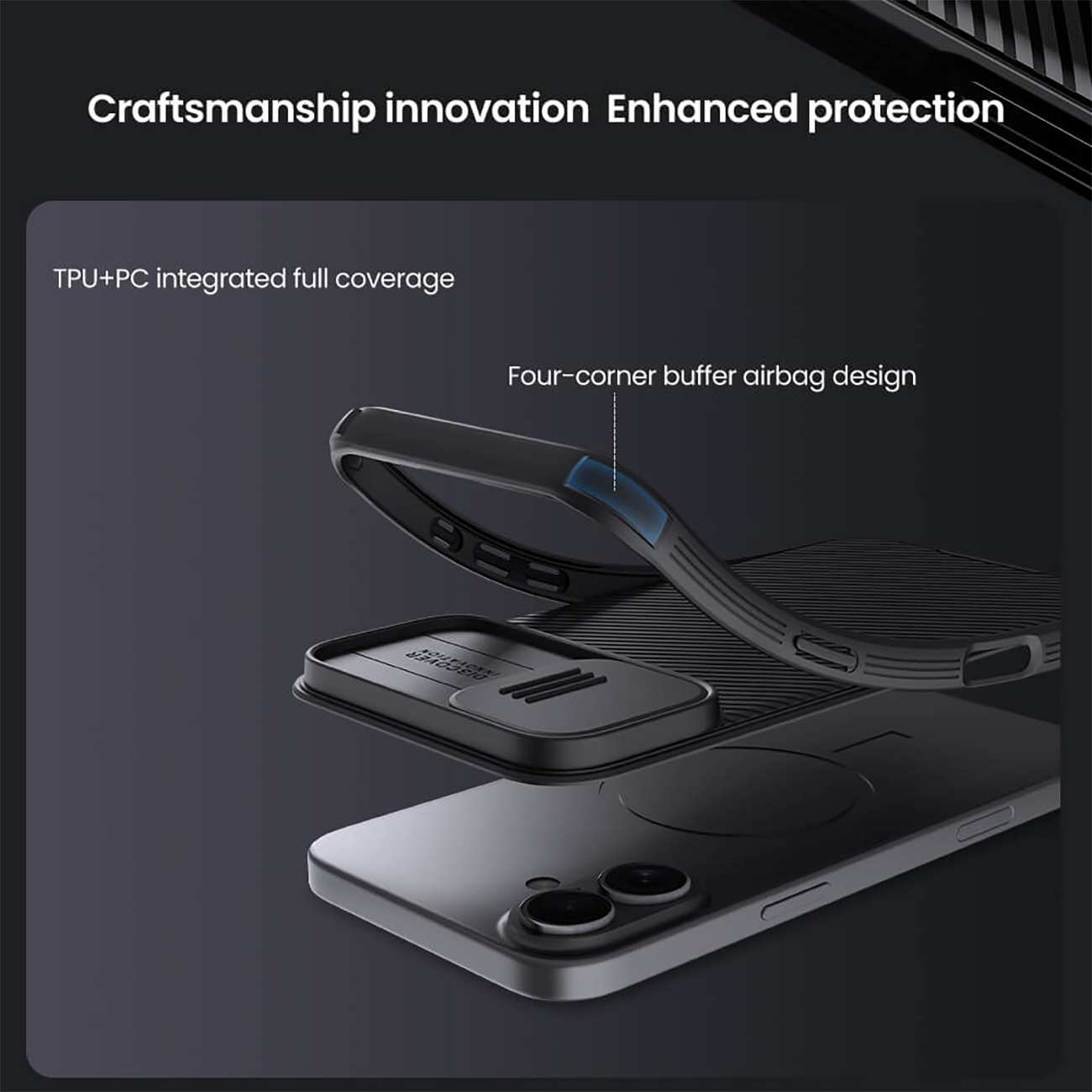 قاب محافظ گوشی آیفون 16 نیلکین CamShield Pro Camera protective