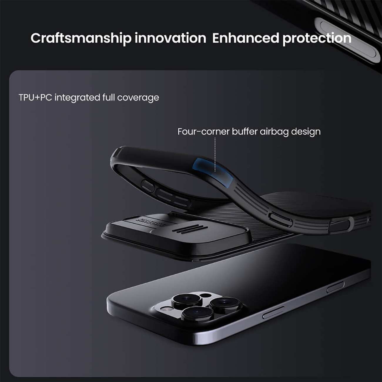 قاب محافظ گوشی آیفون 16 پرو نیلکین CamShield Pro Camera protective