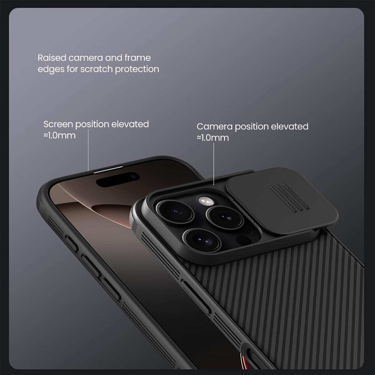 قاب محافظ گوشی آیفون 16 پرو نیلکین CamShield Pro Camera protective