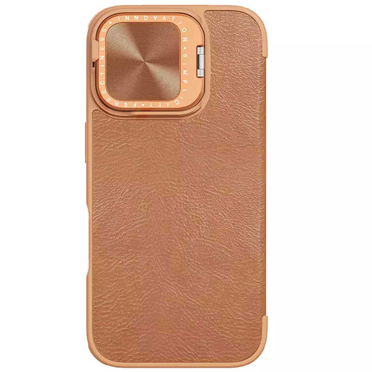 قاب محافظ چرمی گوشی آیفون 16 نیلکین Qin Prop Leather