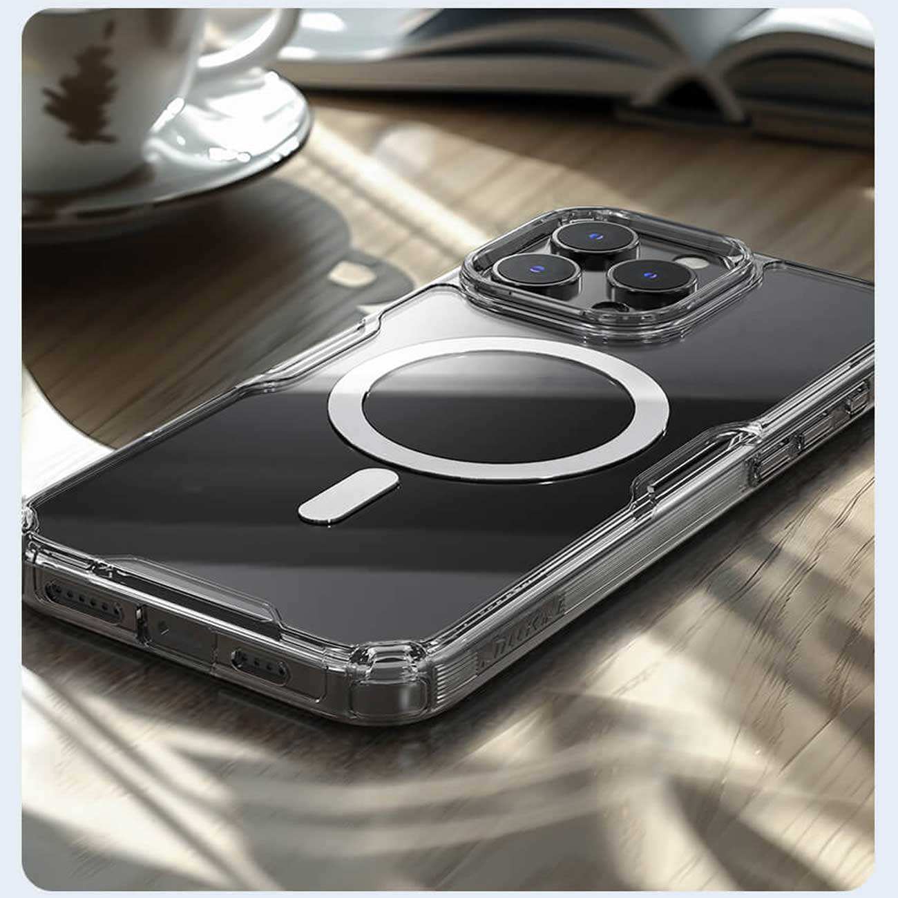 قاب شفاف مگنتی گوشی آیفون 16 پرومکس نیلکین Nature TPU Pro Magnetic