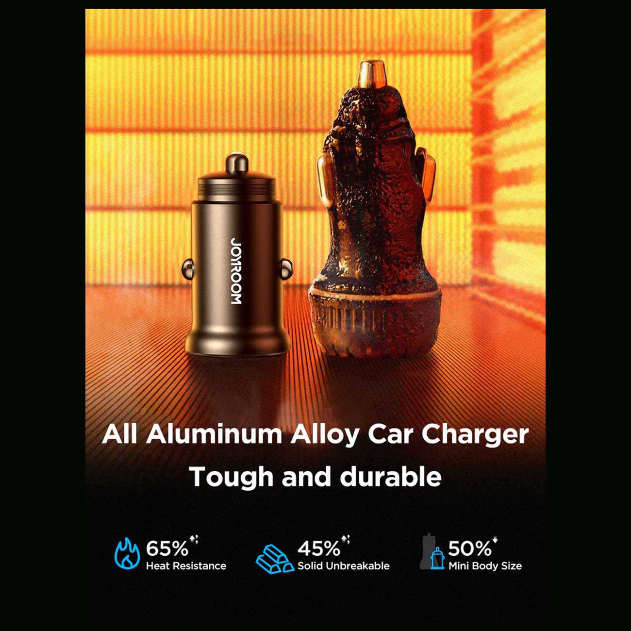 شارژر فندکی فست شارژ ماشین تایپ سی 30 وات جویروم JR-CCN06