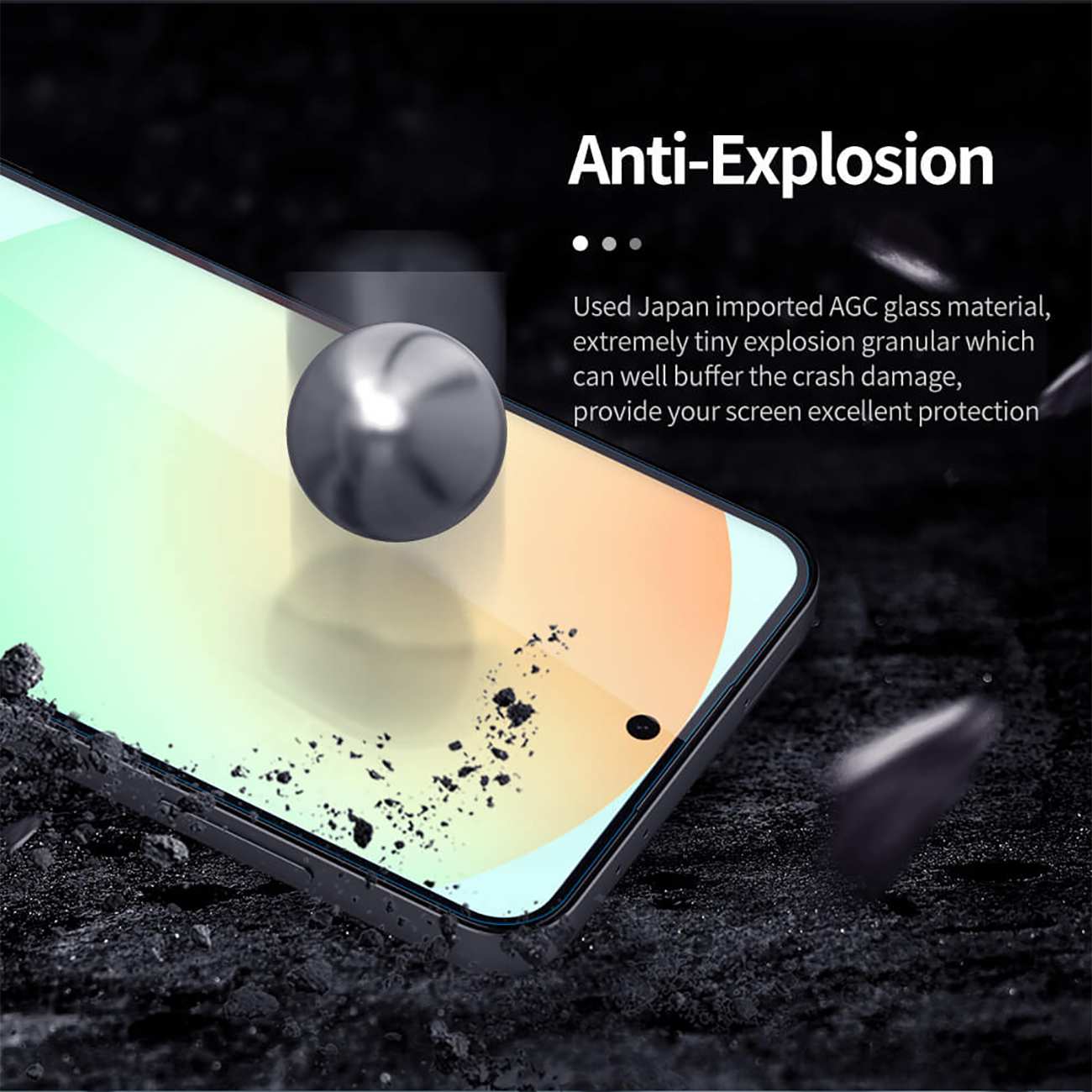 گلس گوشی سامسونگ گلکسی اس 24 اف ای نیلکین Amazing H+ Pro tempered