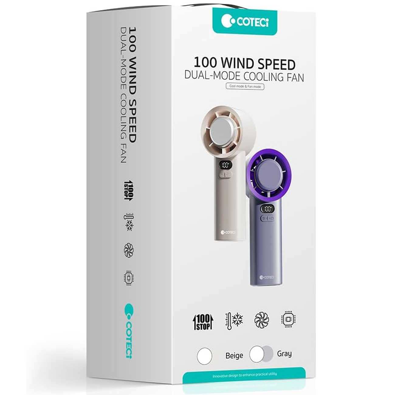 پنکه دستی شارژی 100 سرعته با باد قوی کوتسی OT-035-GY