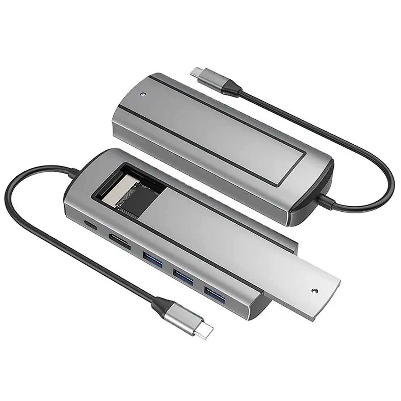 هاب تایپ سی 6 پورت و باکس هارد ام 2 کوتسی 16029