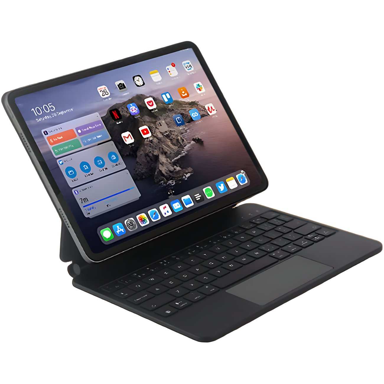 قاب کلاسوری کیبورد دار آیپد ایر 10.9 اینچ نسل پنجم و آیپد پرو 11 اینچ کوتسی 64018