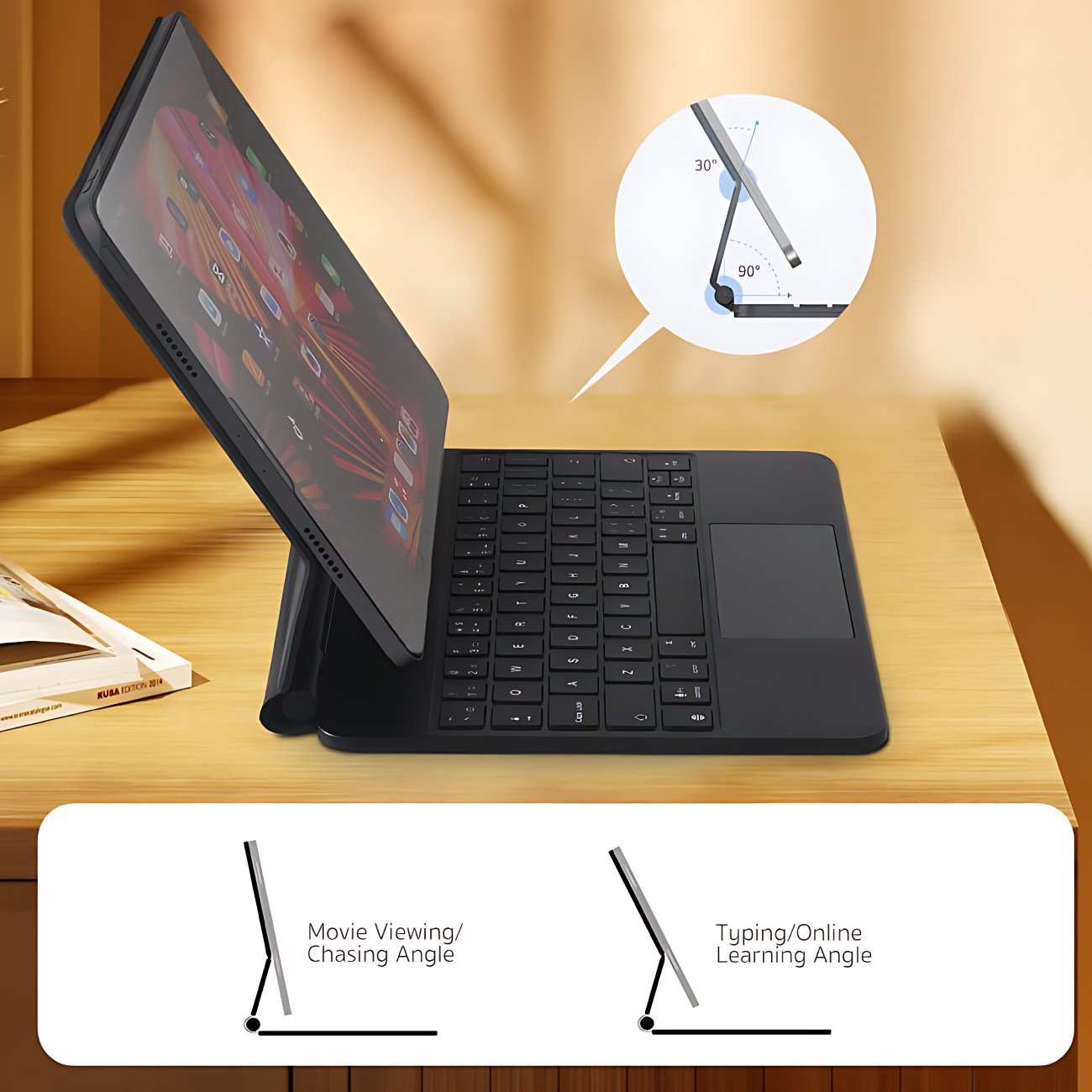 قاب کلاسوری کیبورد دار آیپد ایر 10.9 اینچ نسل پنجم و آیپد پرو 11 اینچ کوتسی 64018