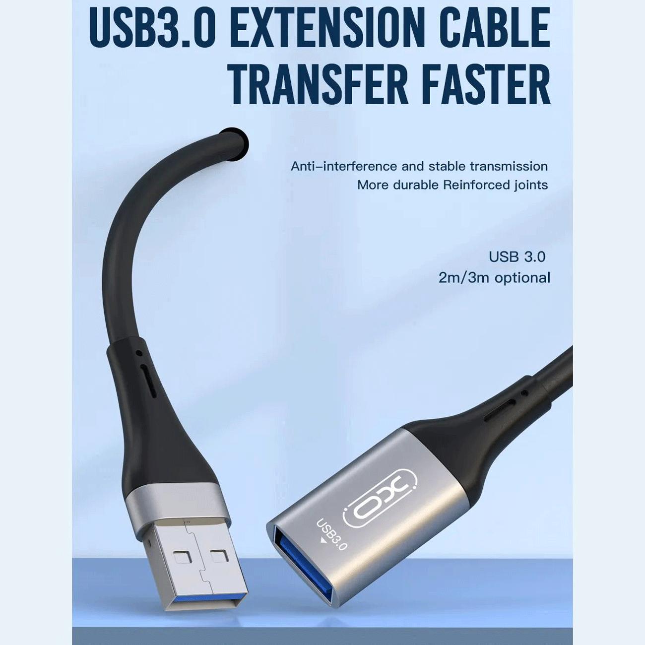 کابل افزایش طول یو اس بی 3.0 سه متری ایکس او NB220