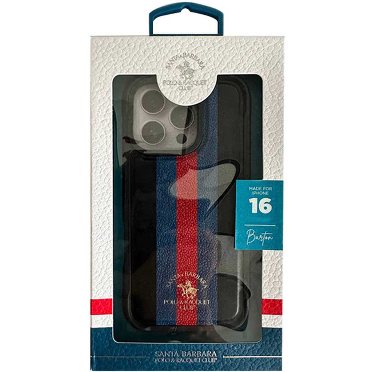 قاب مگنتی آیفون 16 پرومکس سانتا باربارا پولو راکت کلاب SB-IP16SPBAT-P6.9BLK-NVY