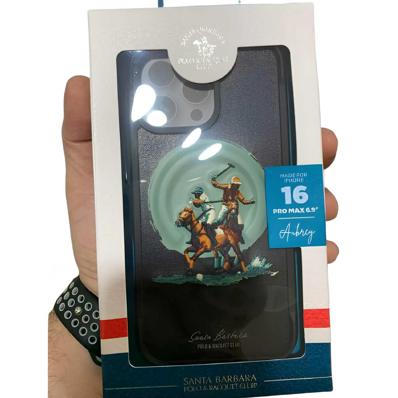 قاب مگنتی گوشی آیفون 16 پرو مکس سانتا باربارا پولو راکت کلاب SB-IP16SPAUB-P6.9BLK