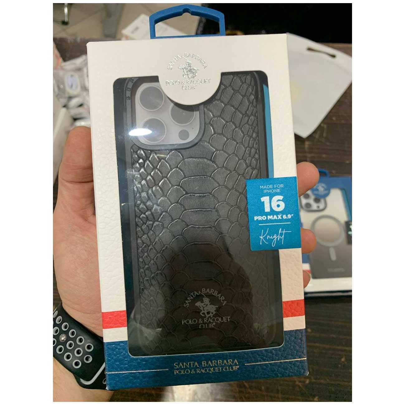 قاب مگنتی گوشی آیفون 16 پرو مکس سانتا باربارا پولو راکت کلاب SB-IP16SPKNT-P6.9BRW