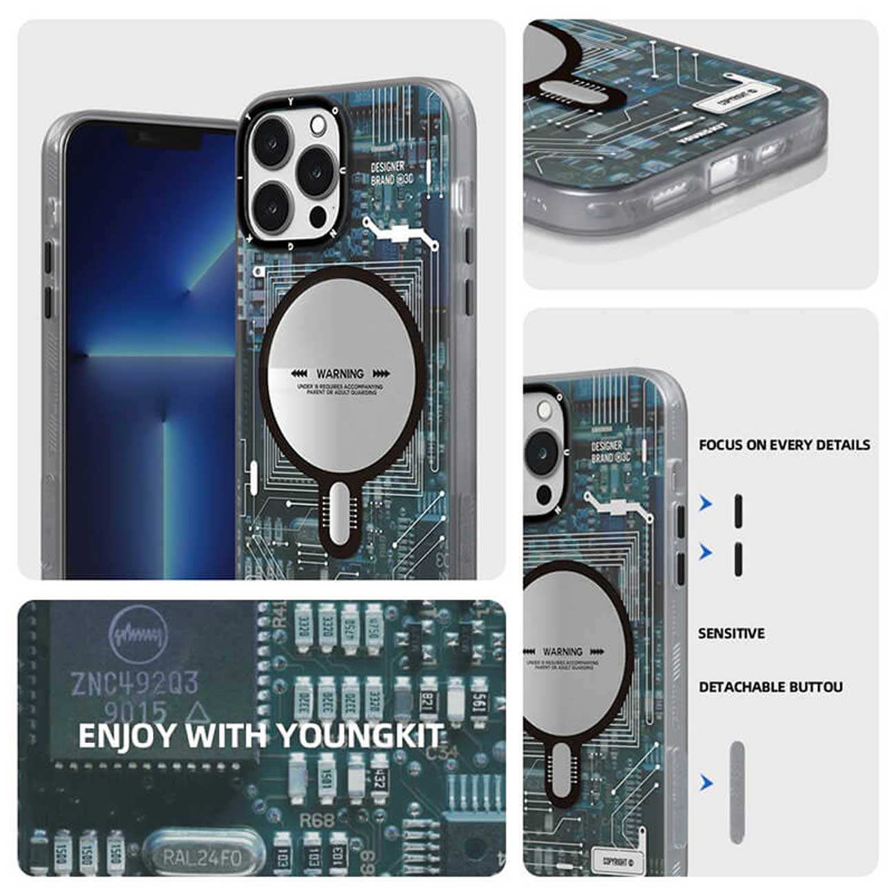 قاب مگنتی گوشی آیفون 16 پرومکس یانگکیت CX018