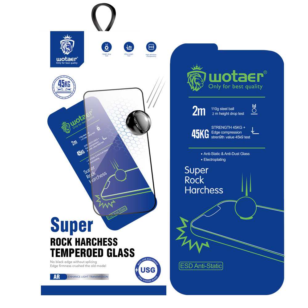گلس شیشه ای آنتی استاتیک گوشی آیفون 15 پرومکس Wotaer