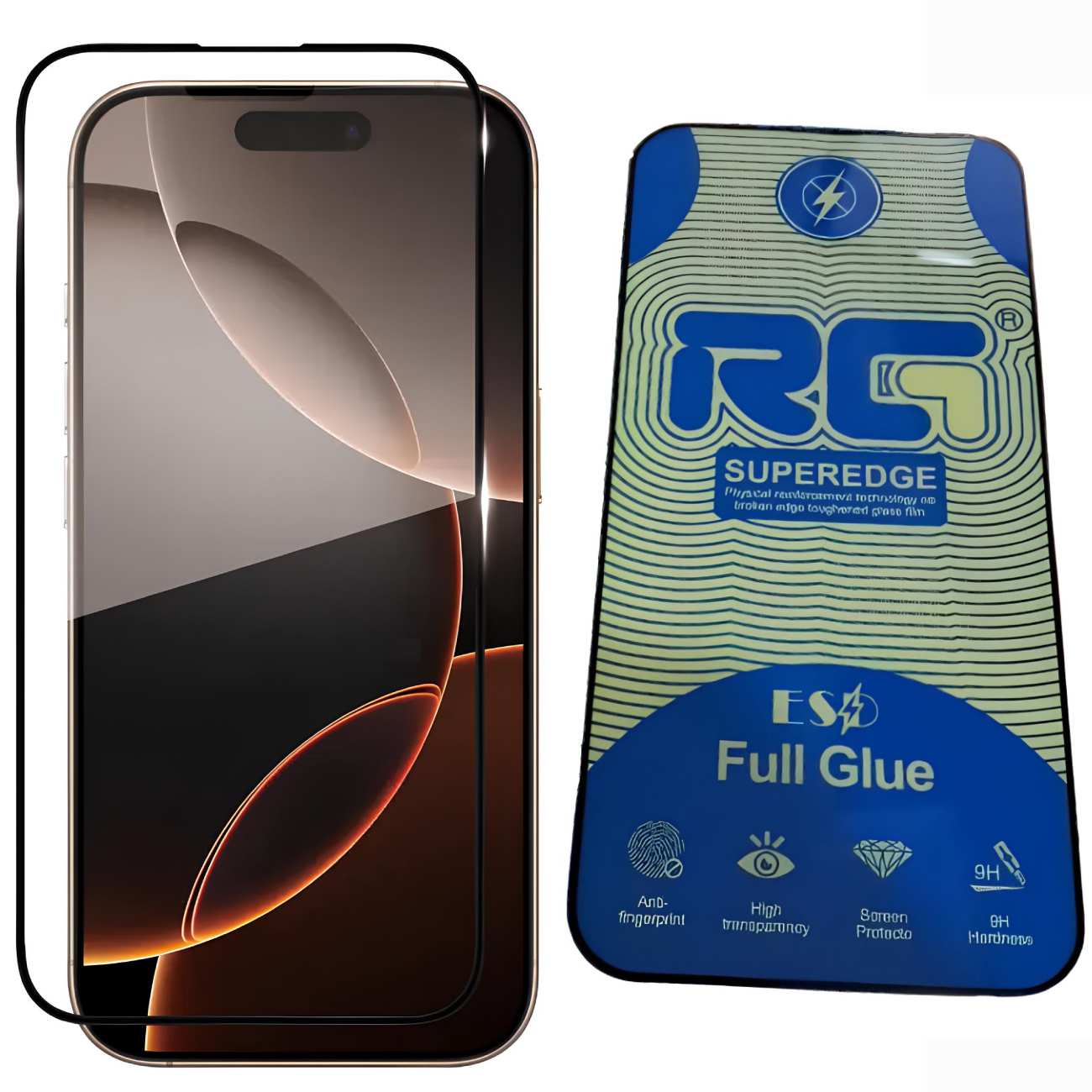 گلس گوشی آیفون 16 تمام چسب SUPEREDGE