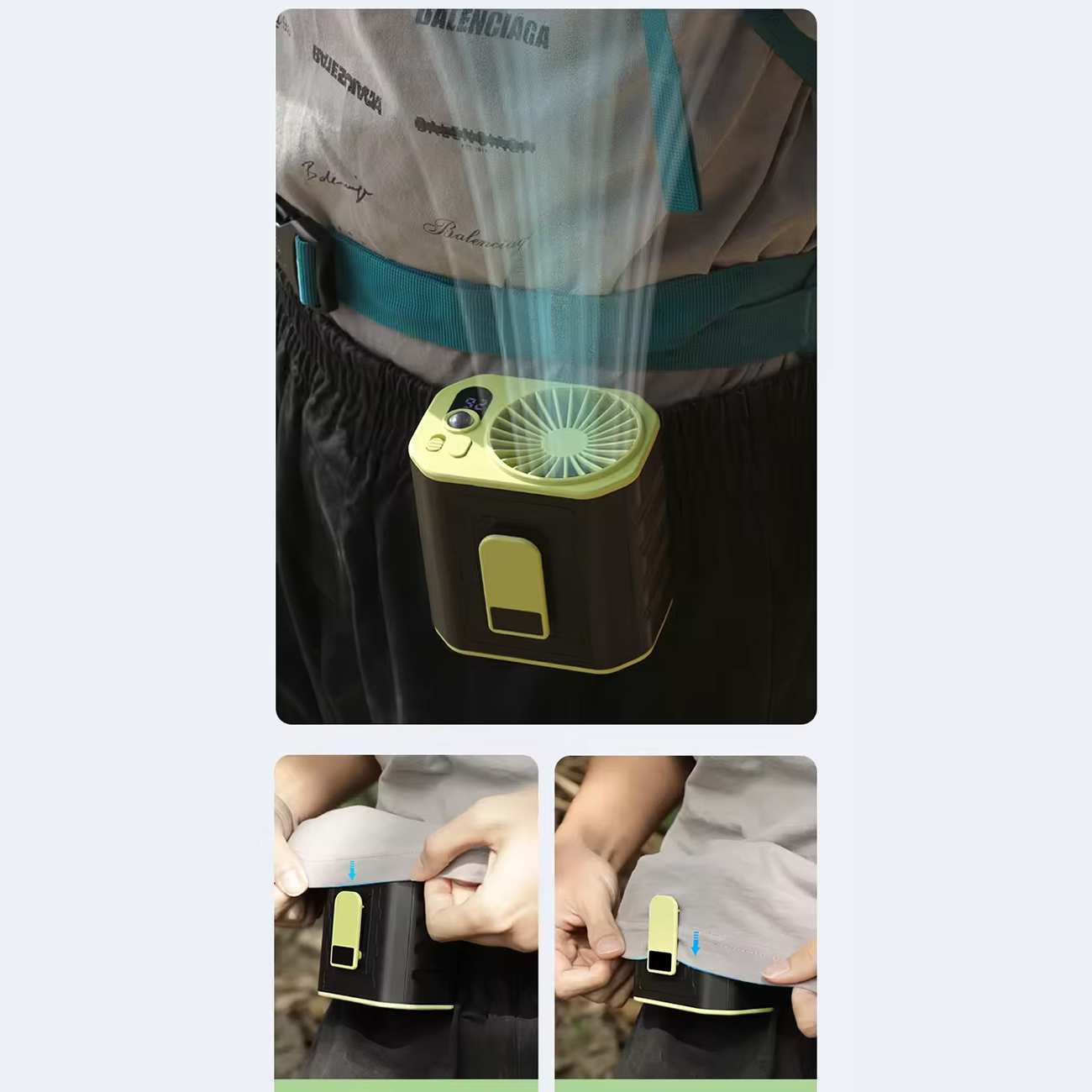 پنکه شارژی، پاوربانک و چراغ قوه YL-008