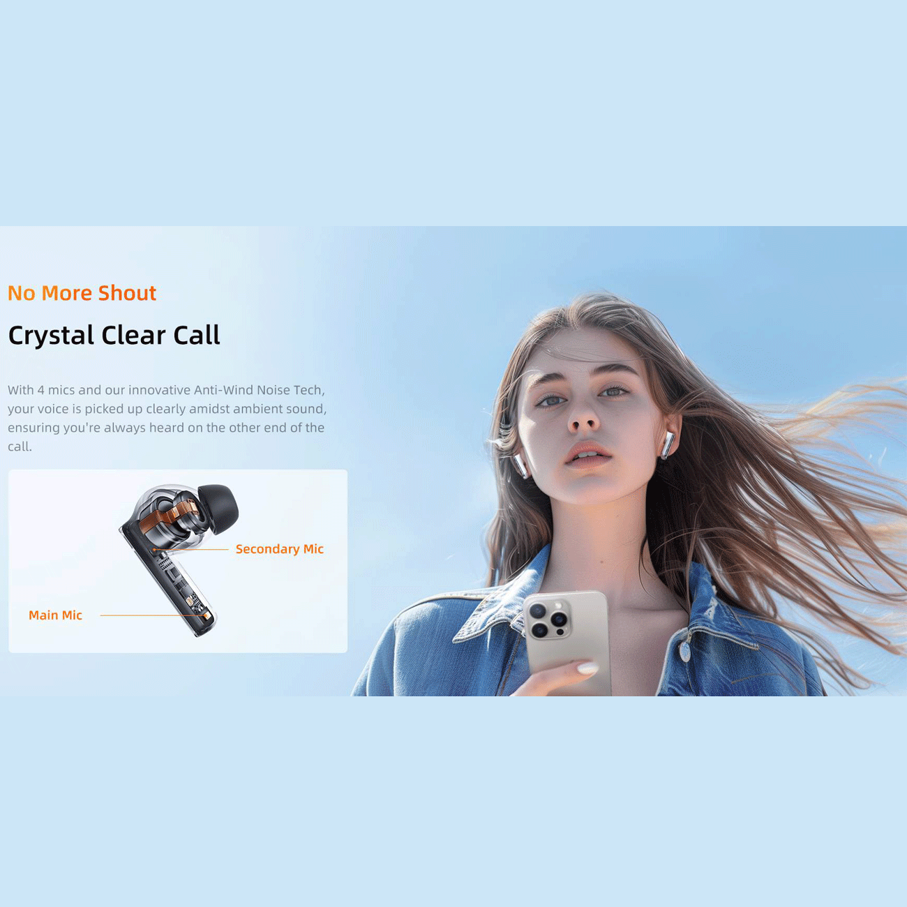 هندزفری بلوتوثی 5.3 با طراحی شفاف کیو سی وای MeloBuds Neo