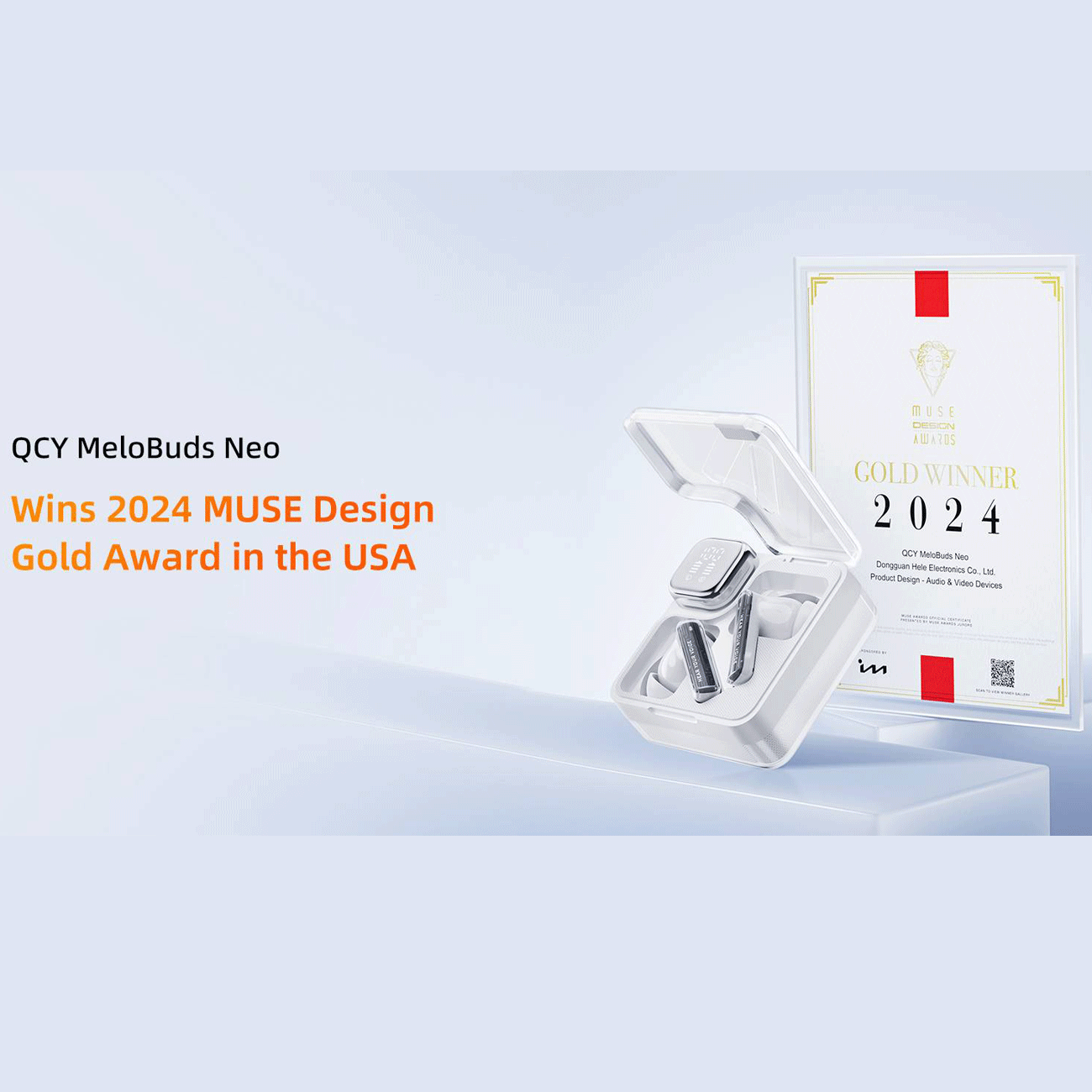 هندزفری بلوتوثی 5.3 با طراحی شفاف کیو سی وای MeloBuds Neo