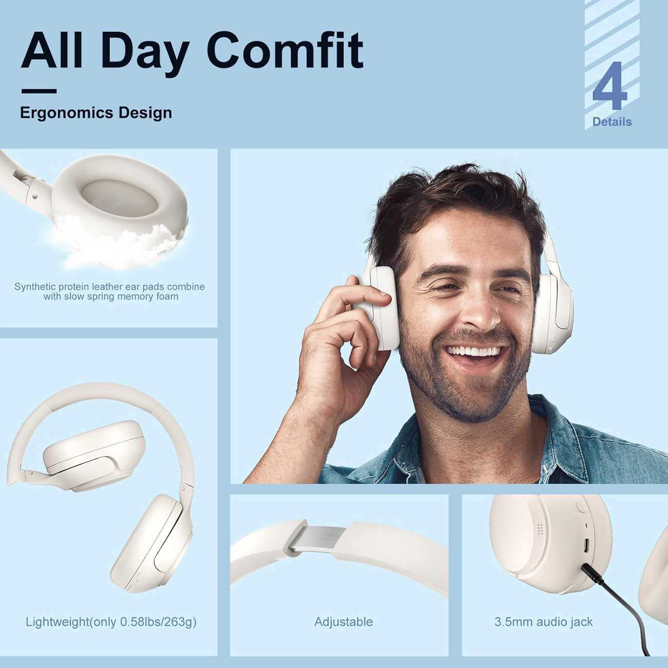 هدفون بی سیم 5.3 کیو سی وای H3