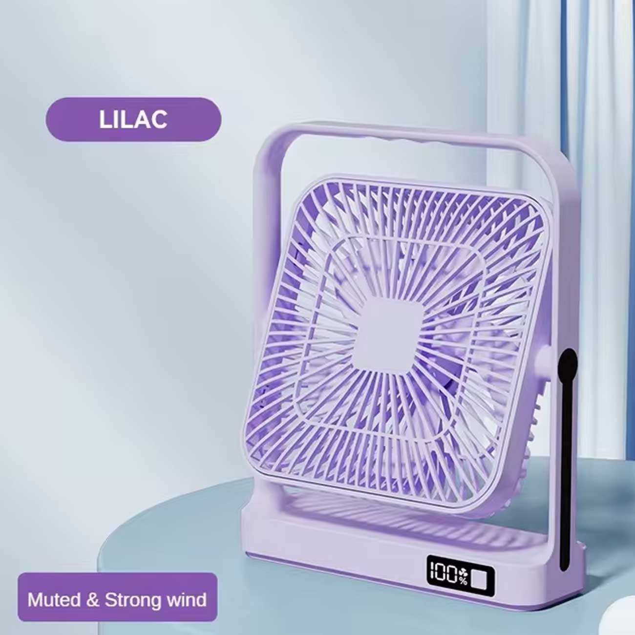 پنکه رومیزی شارژی 5 سرعته دارای نمایشگر دیجیتال M10