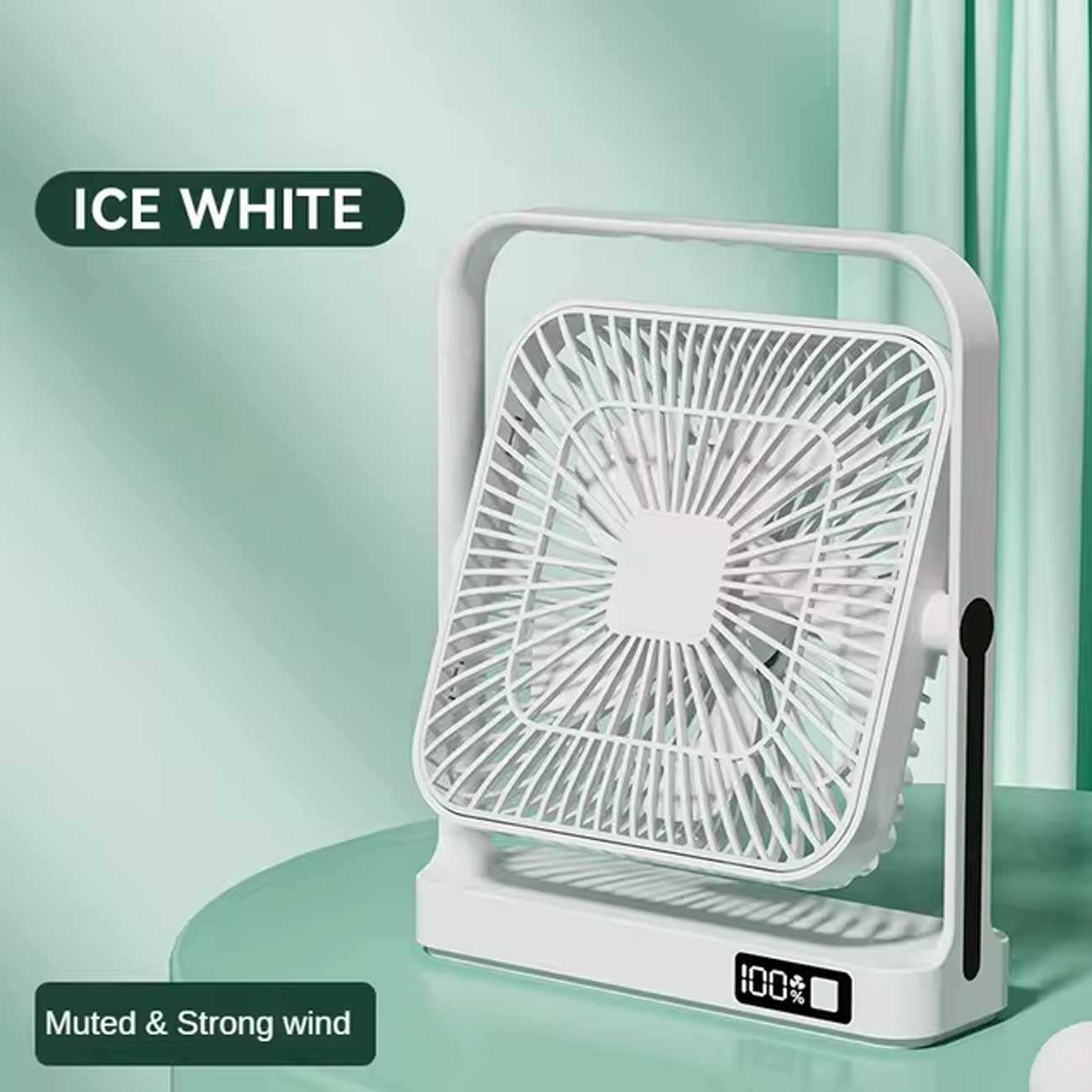 پنکه رومیزی شارژی 5 سرعته دارای نمایشگر دیجیتال M10