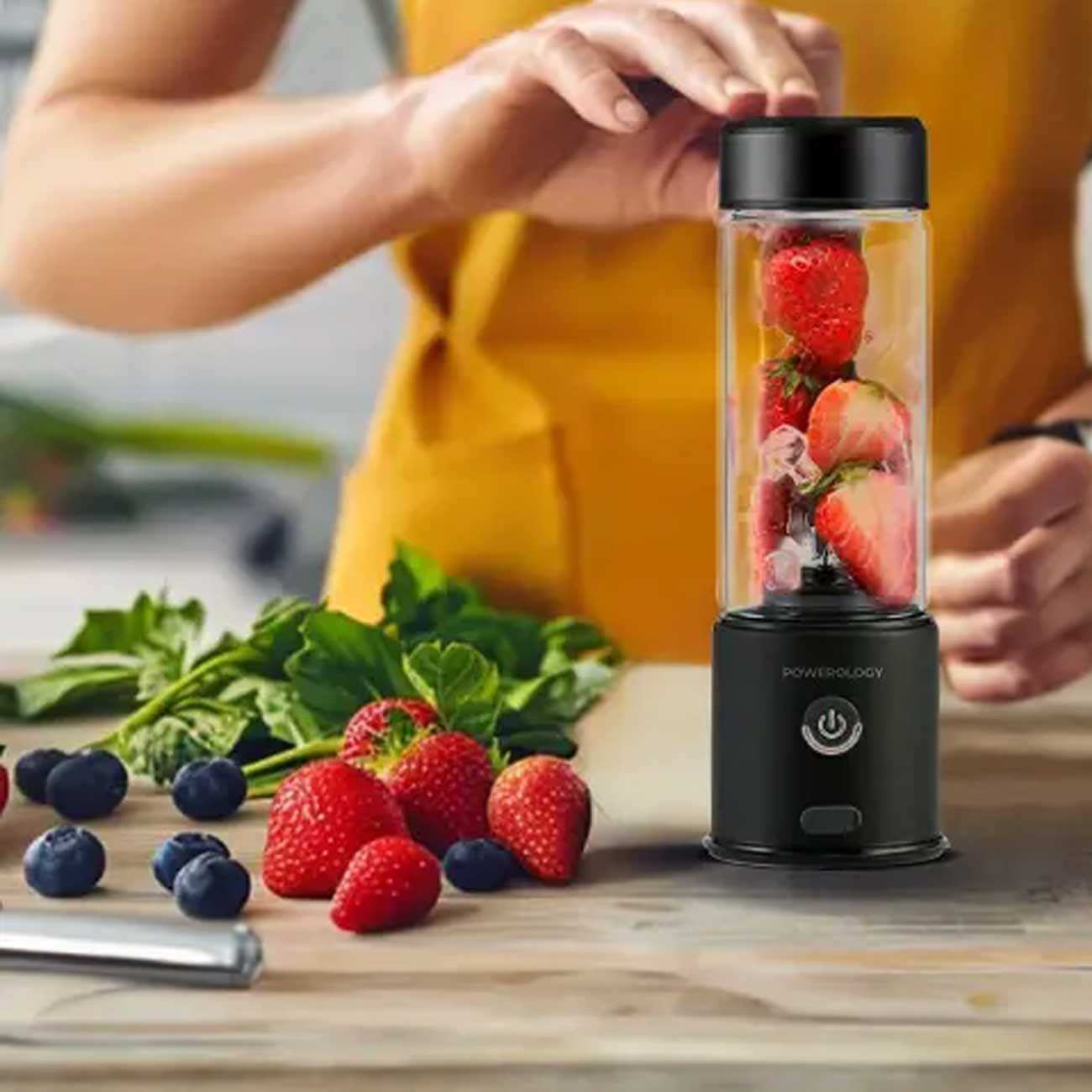 مخلوط کن و شیکر شارژی شش تیغه 450 میلی لیتری 126 وات پاورولوژی PN6BPJBK
